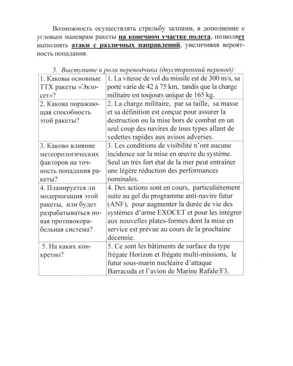 Основы военного перевода: франц. язык: Учебное пособие: книга преподавателя: в 2 ч. Ч. 2. 2-е изд