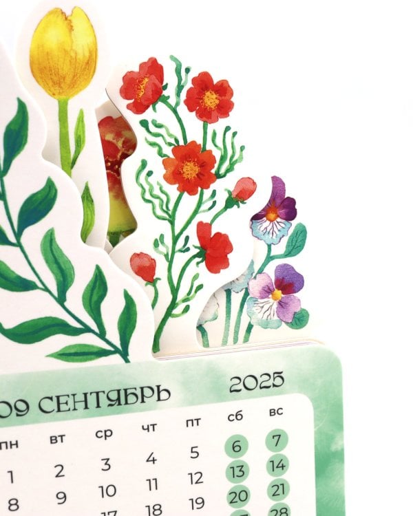 Календарь на подставке 2025. Полевой букет