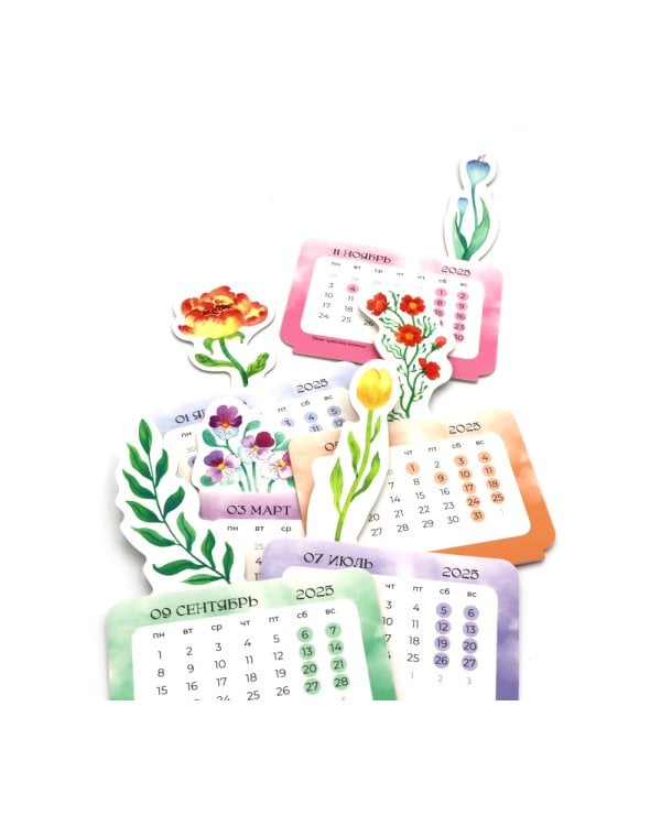Календарь на подставке 2025. Полевой букет