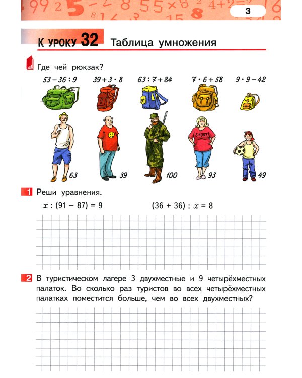 Математика. 3 кл. Рабочая тетрадь. В 4 ч. Ч. 2. 3-е изд