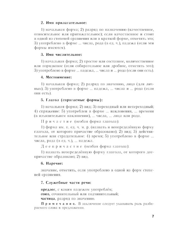 Пособие для занятий по русскому языку в старших классах