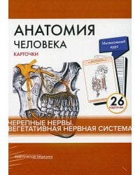 Анатомия человека: карточки. (26 шт). Черепные нервы. Вегетативная нервная система