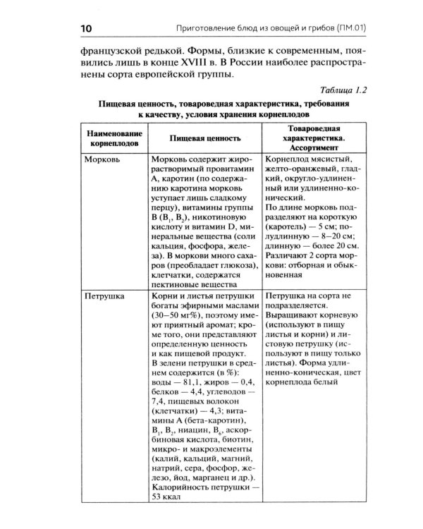 Приготовление блюд из овощей и грибов (ПМ.01): Учебное пособие. 2-е изд