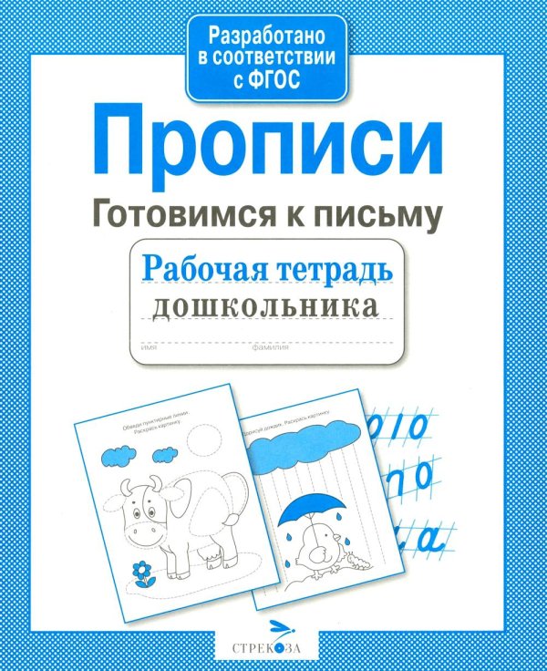 Обложка книги «Прописи. Готовимся к письму. Рабочая тетрадь дошкольника» — None, ISBN 9785906901811