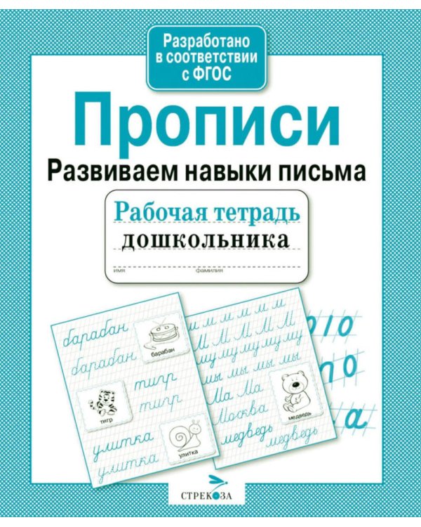 Дополнительное изображение книги «Прописи. Развиваем навыки письма. Рабочая тетрадь дошкольника»