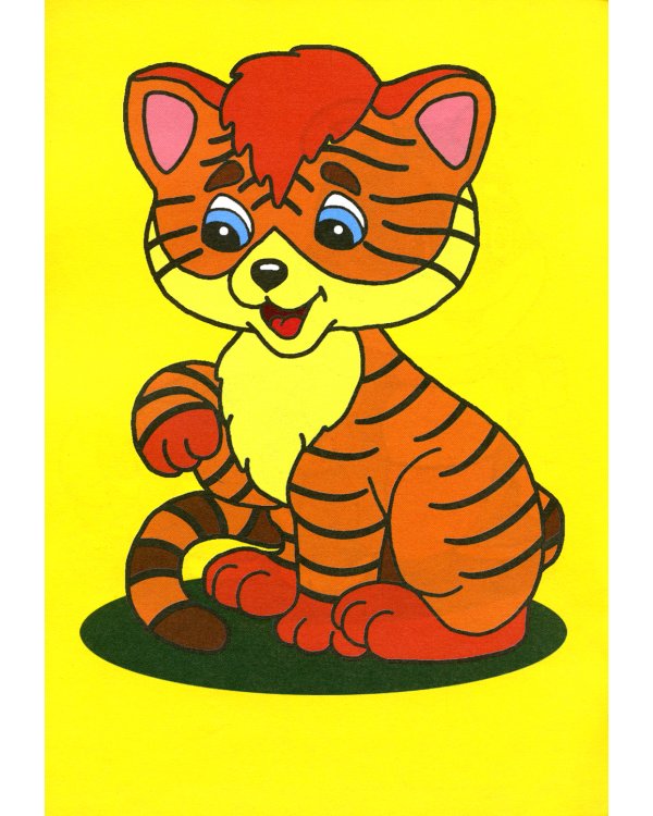 Посмотри и раскрась. Белочка