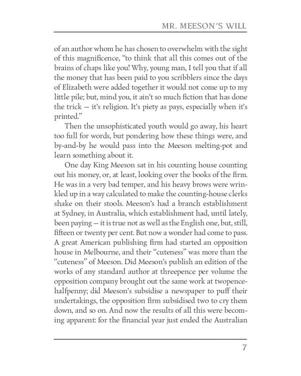 Mr. Meeson’s Will = Завещание мистера Мизона: на англ.яз