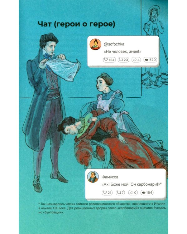Горе от ума. Полное и краткое содержание. Анкеты и профили героев. Сюжетные и любовные линии