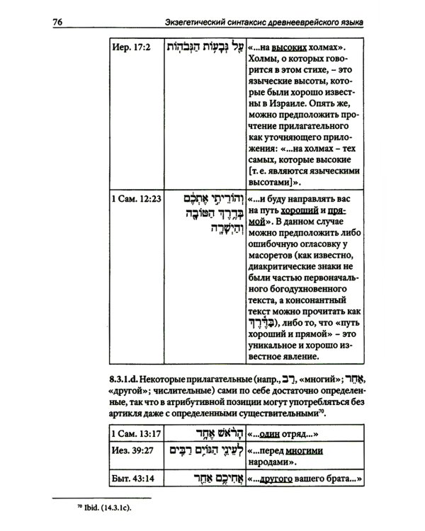 Экзегетический синтаксис древнееврейского языка: учебно-справочное пособие