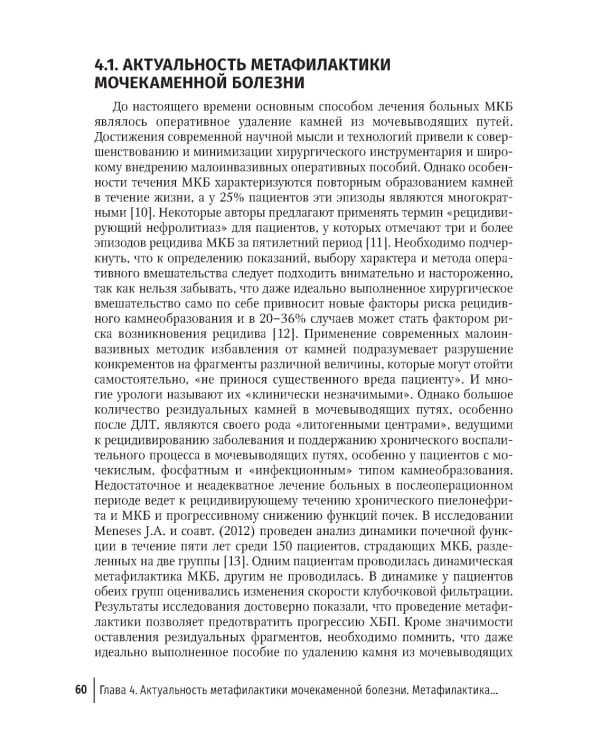 Основы метафилактики мочекаменной болезни. Руководство