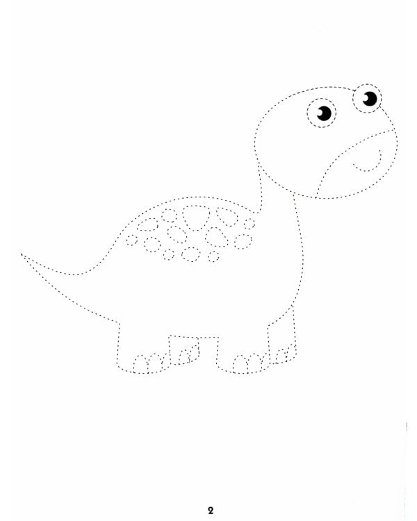 Динозавры: обведи и раскрась: книжка-раскраска