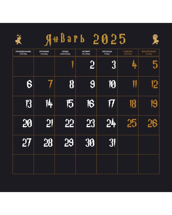 Гарри Поттер. Коллекция "Аниме". Календарь настенный на 2025 год (300х300 мм)