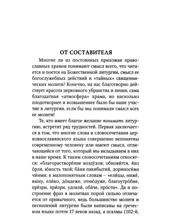 Божественная Литургия свтителя Иоанна Златоуста с пояснениями