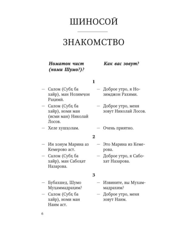 Разговорный таджикский в диалогах