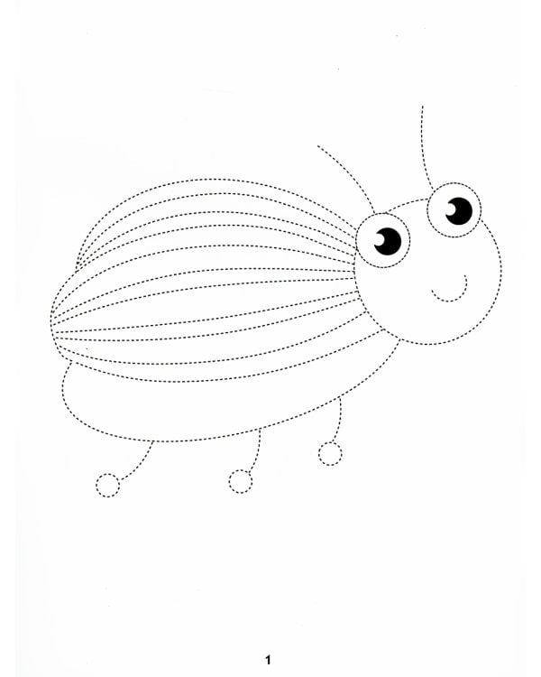 Жучки. Обведи и раскрась. Книжка-раскраска