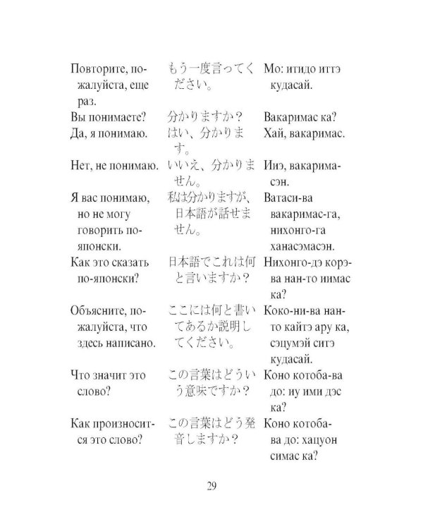Русско-японский разговорник (карм. форм)