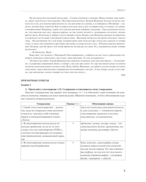 Материалы для подготовки к вступительным экзаменам по Литературе в 10-й класс Лицея НИУ ВШЭ: учебное пособие