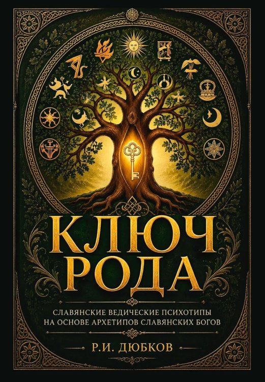 Обложка книги «Ключ рода. Славянские ведические психотипы на основе архетипов славянских богов» — Дюбков Роман И., ISBN 9785002286409