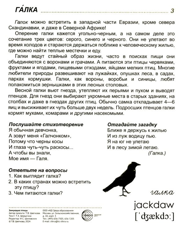 Демонстрационные картинки. Зимующие птицы: 16 демонстрационных картинок с текстом