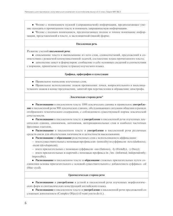 Материалы для подготовки к вступительным экзаменам по Английскому языку в 8-й класс Лицея НИУ ВШЭ. Сборник текстов: учебное пособие