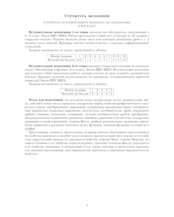 Материалы для подготовки к вступительным экзаменам по Математике в 9-й класс Лицея НИУ ВШЭ. 2-изд