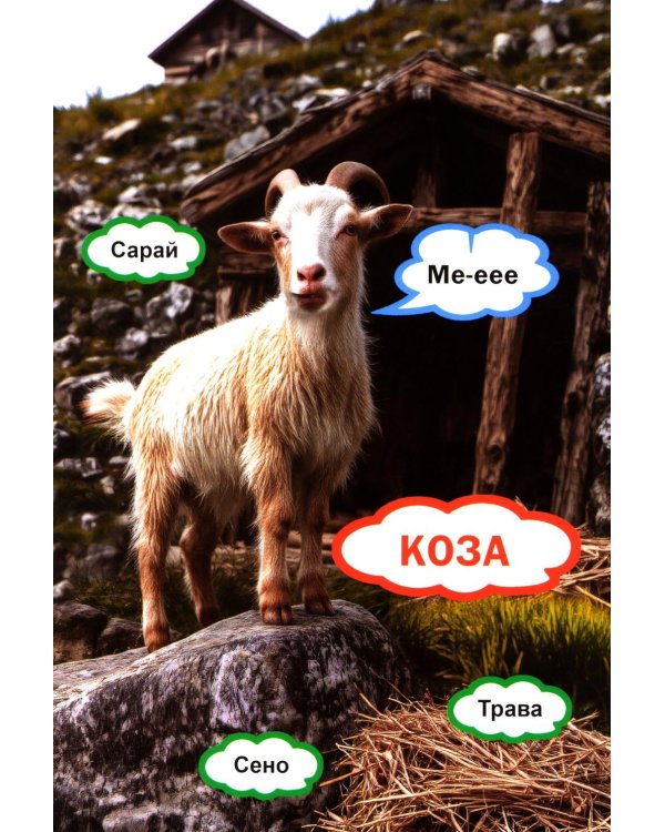 Животные. Кто как говорит? Кто что ест? Кто где живет? Книга для малышей