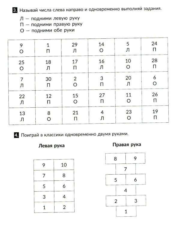 Упражнения для тренировки межполушарного взаимодействия. Коррекционная тетрадь