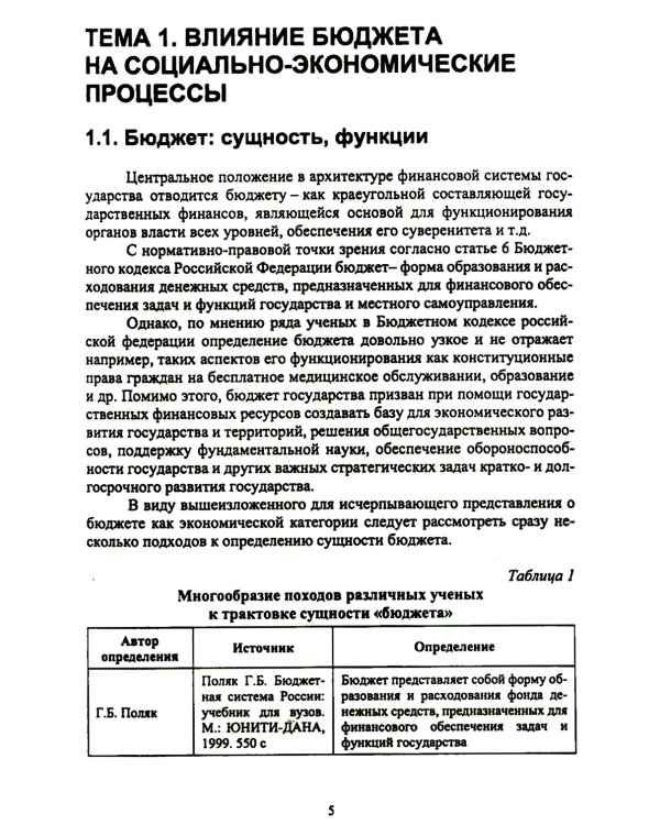 Управление дефицитом бюджета бюджетной системы РФ: Учебник