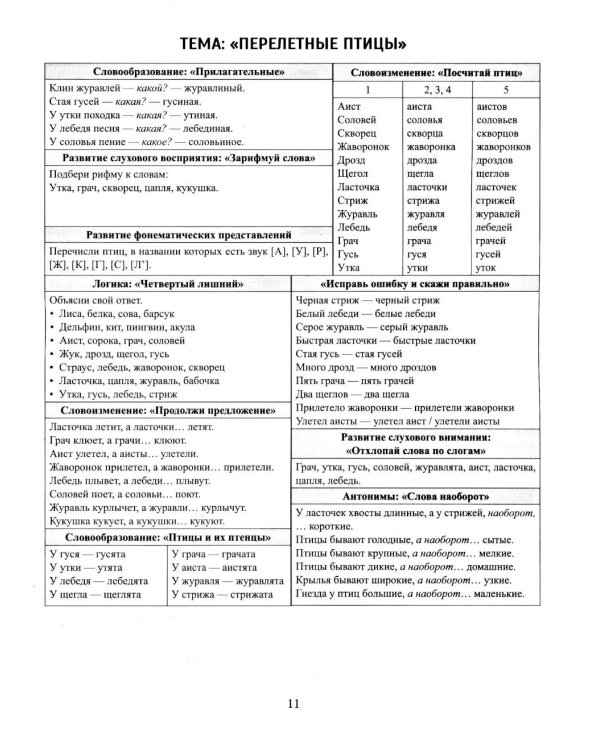 Речевой материал в таблицах для детей 4-6 лет: 25 лексико-грамматических тем: готовимся к школе