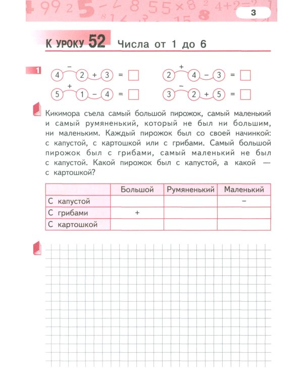 Рабочая тетрадь. Математика. 1 кл. В 4 ч. Ч. 3