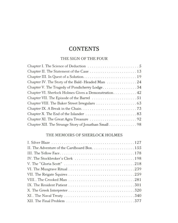 Дополнительное изображение книги «The Memoirs of Sherlock Holmes & The Sign of the Four»