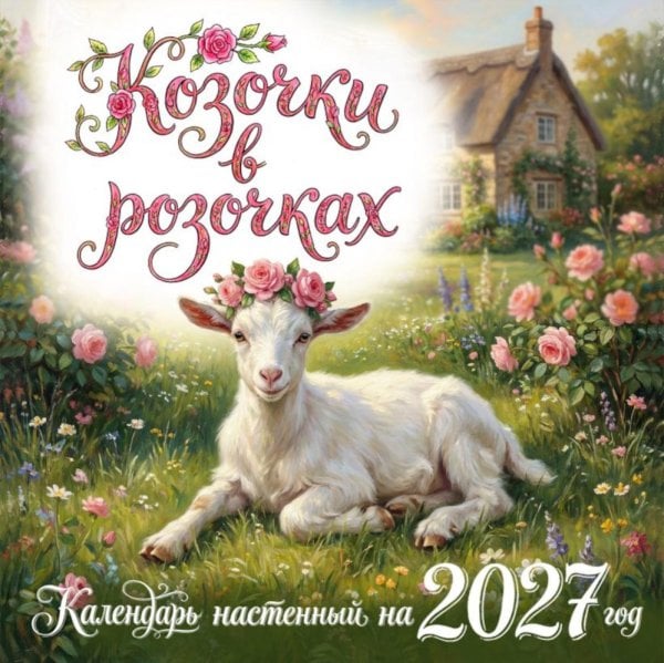 Обложка книги «Козочки в розочках. Календарь настенный на 2027 год» — None, ISBN 9785042395505