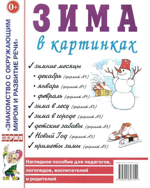 Зима в картинках. Наглядное пособие для педагогов, логопедов, воспитателей и родителей