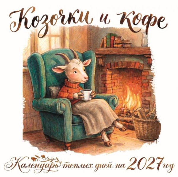 Обложка книги «Козочки и кофе. Календарь теплых дней на 2027 год» — None, ISBN 9785042395529