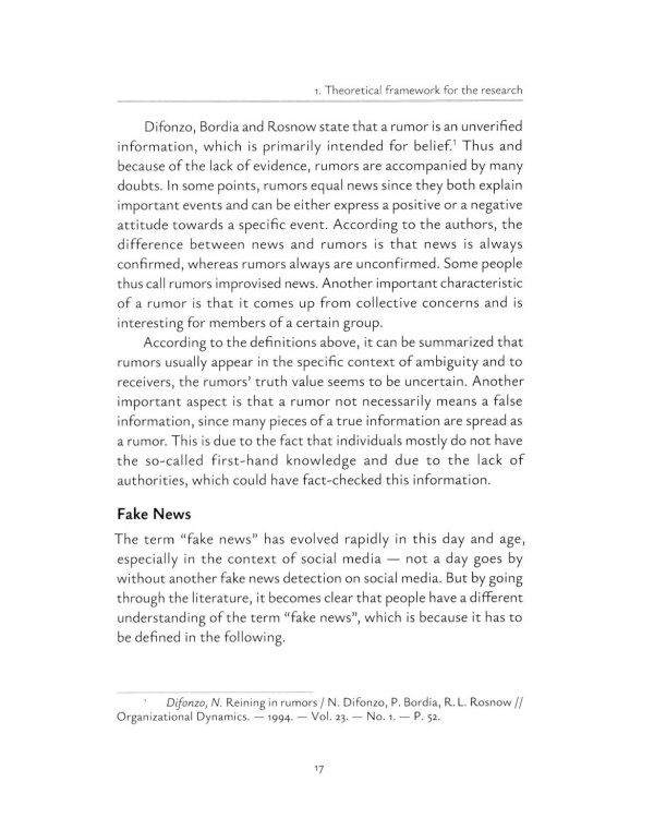 Rumours and Fake News - Effects of Message Credibility on Human Behaviour During the COVID-19 Pandemic: monograph: на англ.яз