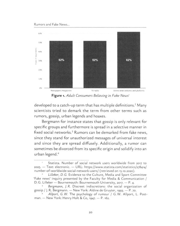 Rumours and Fake News - Effects of Message Credibility on Human Behaviour During the COVID-19 Pandemic: monograph: на англ.яз