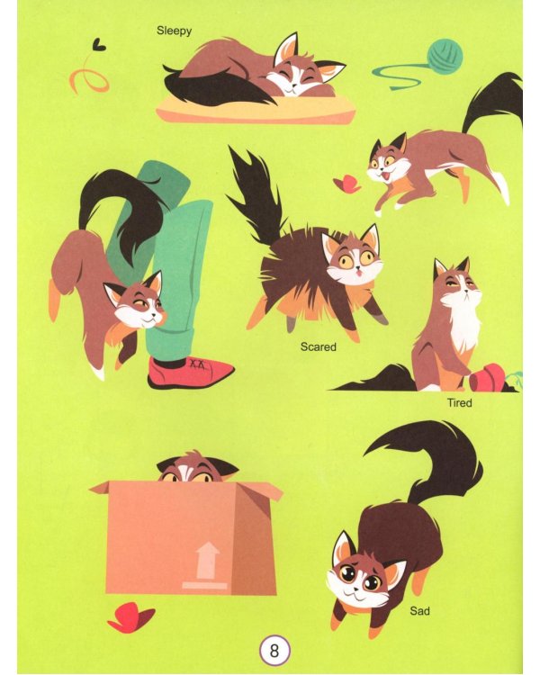 Английский словарь и карточки с обезьянкой Миа