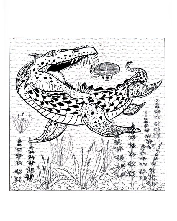 Dino. Творческая раскраска удивительных динозавров