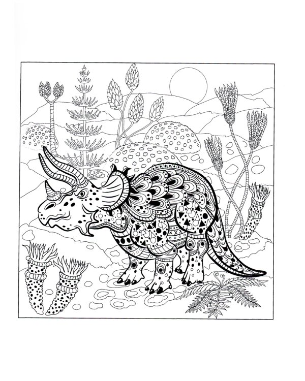 Dino. Творческая раскраска удивительных динозавров