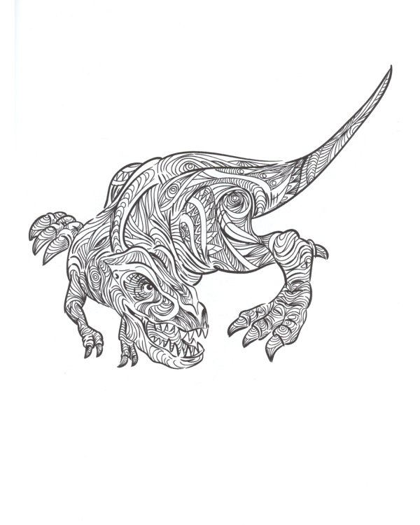 Dino. Творческая раскраска удивительных динозавров