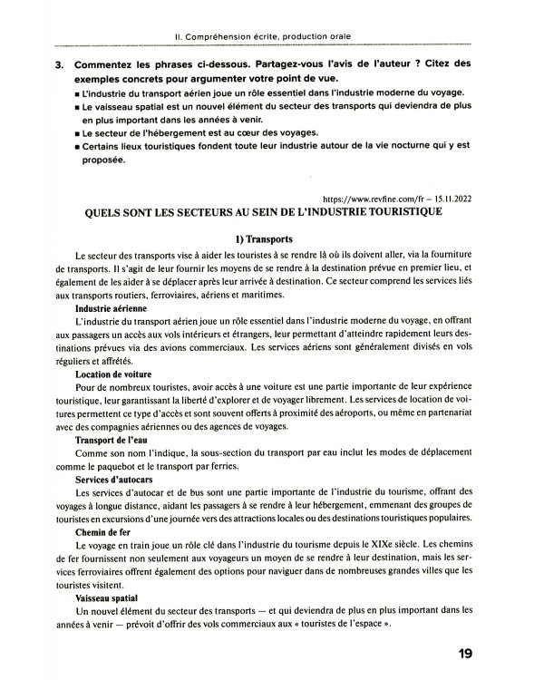 Французский язык. Индустрия туризма и гостеприимства: Учебник = Le francais professionnel. L’industrie du tourisme et de l'accueil (B2-C1)