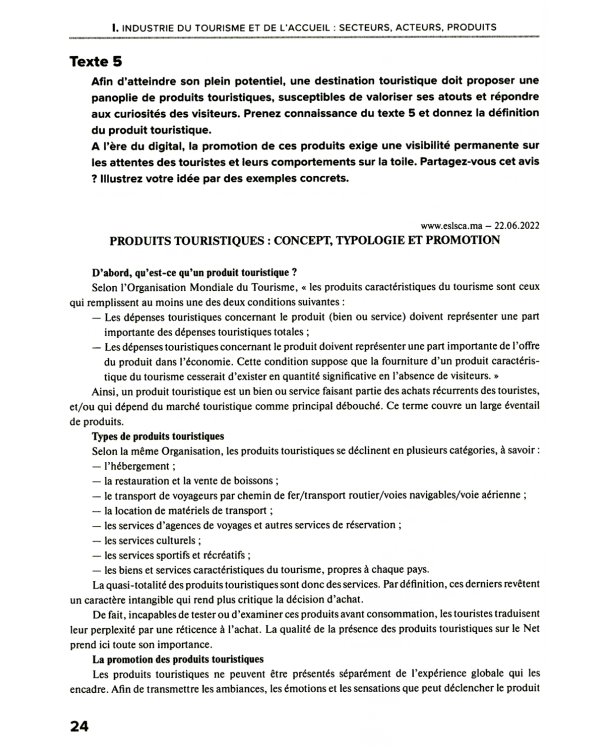 Французский язык. Индустрия туризма и гостеприимства: Учебник = Le francais professionnel. L’industrie du tourisme et de l'accueil (B2-C1)