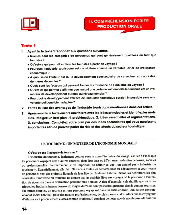 Французский язык. Индустрия туризма и гостеприимства: Учебник = Le francais professionnel. L’industrie du tourisme et de l'accueil (B2-C1)