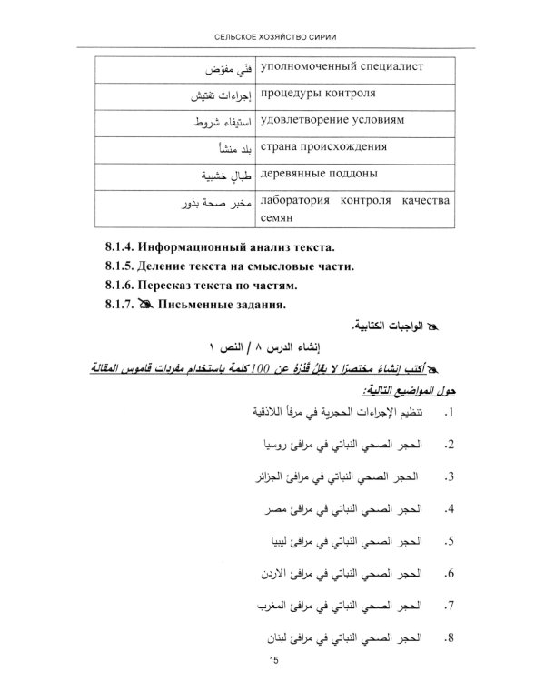 Арабский язык. Мировые аграрные рынки: Учебник в 3-х ч. Ч. 2