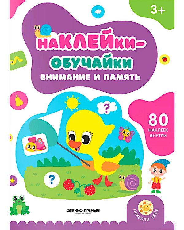 Внимание и память: книжка с наклейками (80 наклеек)