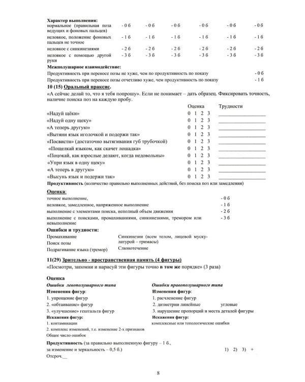 Методы нейропсихологического обследования детей 6-9 лет. Приложение: протоколы обследования