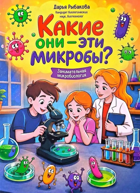 Обложка книги «Какие они - эти микробы?: занимательная микробиология» — Рыбакова Дарья, ISBN 9785222475652
