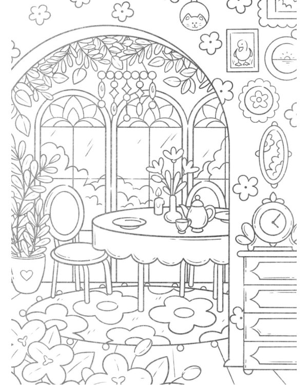 Домик мечты: книжка-раскраска