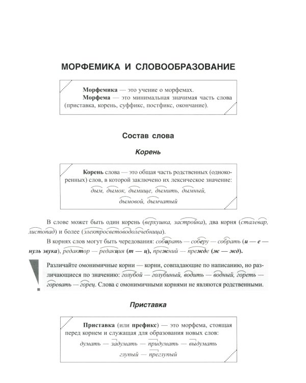 Русский язык: Фонетика, словообразование, орфография. Теория и практические задания для подготовки к ЕГЭ с объяснениями и ответами. 8-11 кл