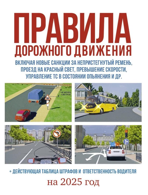 Правила дорожного движения на 2025 год. Действующая таблица штрафов и ответственность водителя Правила дорожного движения на 2025 год. Действующая таблица штрафов и ответственность водителя